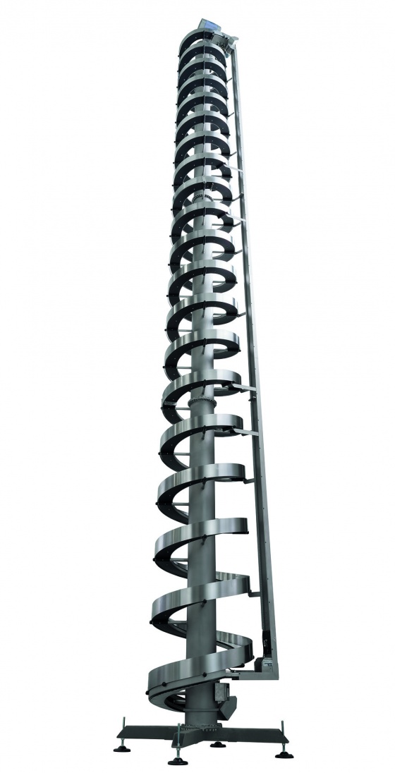 All-purpose spiral conveyor for medium to large products